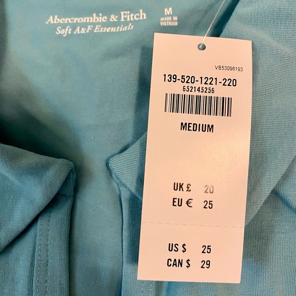 Blue Abercrombie & Fitch Cropped Polo Top - NWT - Picture 5 of 7